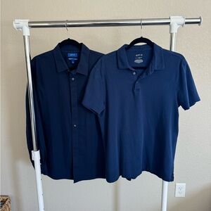 Apt 9 Premier Flex Polo and Long Sleeve Button Up - L